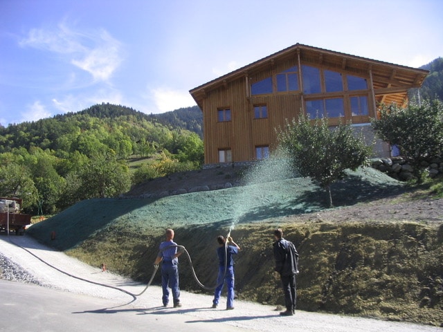 Pose de gazon chez des particuliers